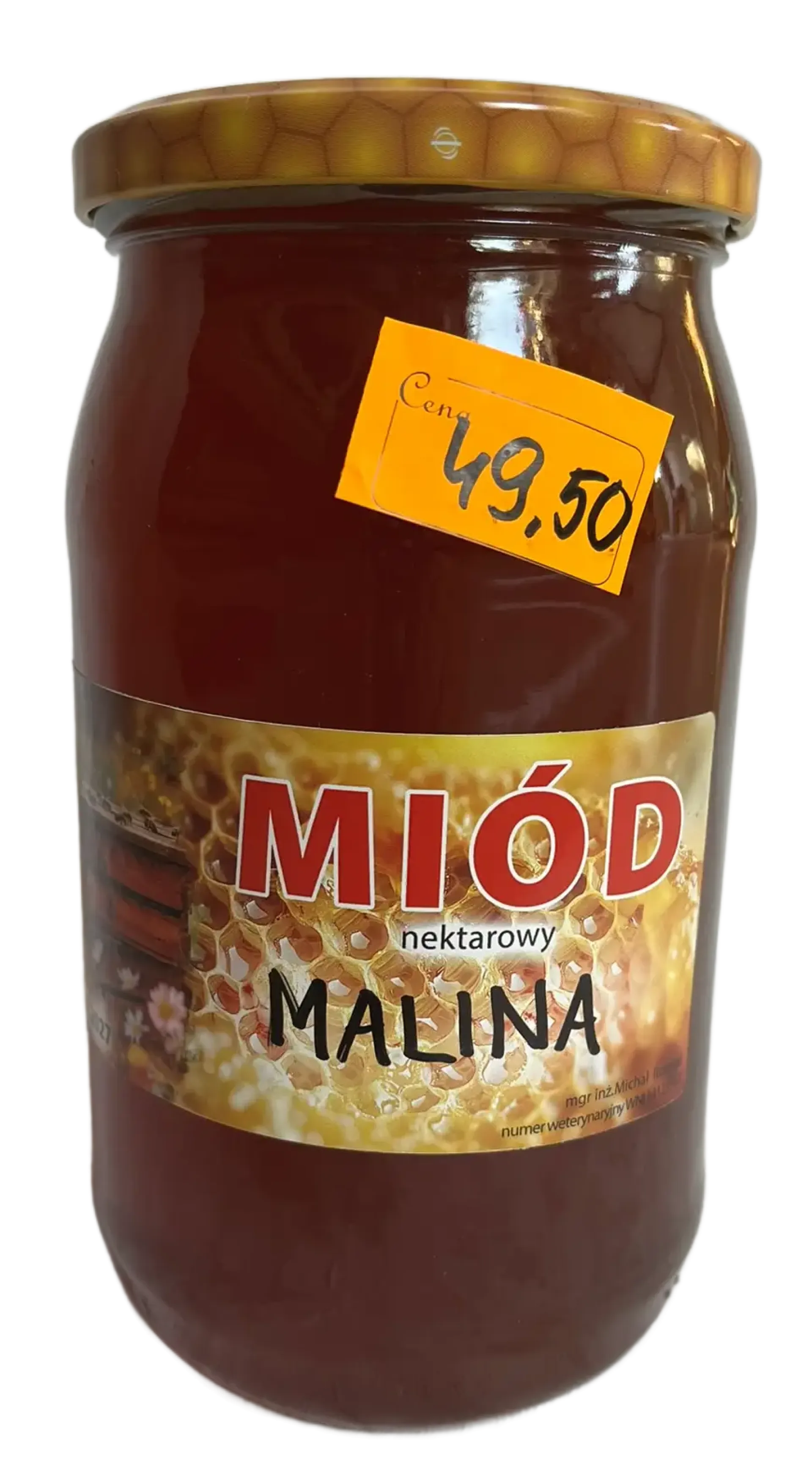 Miód malinowy 1100g